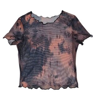 Sheer Tie-Dye Mesh Top